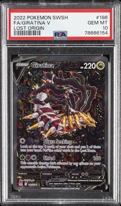 2022 POKEMON SWORD & SHIELD LOST ORIGIN #186 FULL ART/GIRATINA V PSA 10 - Image 1