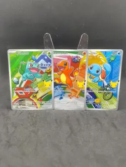 Pokemon First Partner Illustration Collection Series 1 Kanto Gen 1 Starters Set - Image 1