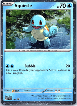 Squirtle - (Cosmos Holo) 048 Sv: Scarlet & Violet Promo Cards Holo *HD SWIRL - Image 1