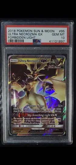 Ultra Necrozma GX - PSA 10 - 2018 Pokemon Sun & Moon Forbidden Light (Low Pop) - Image 1