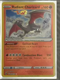 Radiant Charizard 020/159 Crown Zenith Radiant Rare NM+ **FREE SHIPPING** - Image 3