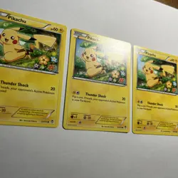 Pokemon x3 | Pikachu 27/111 | Furious Fists | Non Holo - All LP - Image 3
