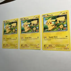 Pokemon x3 | Pikachu 27/111 | Furious Fists | Non Holo - All LP - Image 5