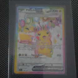 Pokemon Pikachu ex SV08 Surging Sparks Ultra Rare Full Art Holo English 219/191 - Image 1