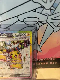 Pokemon Pikachu ex 219/191 SV08 Surging Sparks Ultra Rare Full Art Holo - Image 3