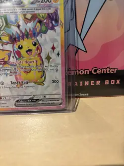 Pokemon Pikachu ex 219/191 SV08 Surging Sparks Ultra Rare Full Art Holo - Image 4