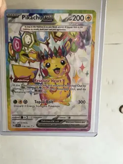 Pokemon Pikachu ex Ultra Rare Full Art Holo SV08 Surging Sparks 219/191 200 HP - Image 1