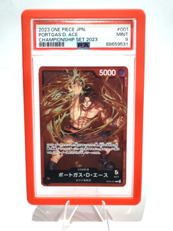 2023 one piece JPN. PORTGAS D. ACE championship set #op03-001 PSA 9 - Image 1