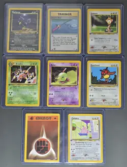 Pokemon TCG 1st Edition Neo Genesis Lot Of 8 Cards Toploaded 2000 WOTC Vintage - Image 1