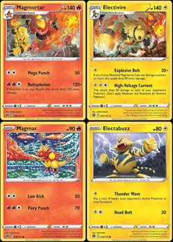 Magmortar 020/172 & Electivire 047/172 - Brilliant Stars Rare Pokemon 4 Card Set - Image 1