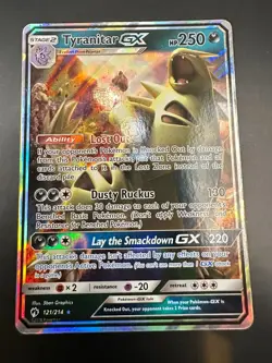 Pokemon Card Tyranitar GX Lost Thunder 121/214 - Image 1