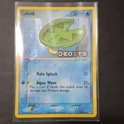 Nintendo Pokemon TCG Lotad 63/107 EX Deoxys Reverse Holo Stamped EN 2005 50 HP - Image 1