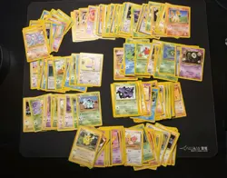 Pokemon TCG Vintage 133-Card Mixed Lot English LP-MP common/uncommon (no holo) - Image 1