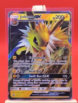 Jolteon GX SM173 Sun & Moon Ultra Rare Holo Black Star Promo Pokemon Card - Image 1