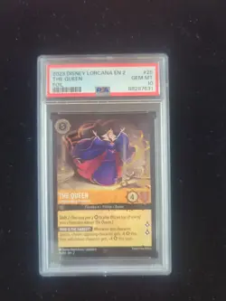 2023 Disney Lorcana EN2 The Queen FOIL SUPER RARE PSA 10 GEM #26 Snow White - Image 1
