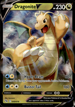 Dragonite V Holo Ultra Rare Pokemon GO 049/078 NM - Image 1
