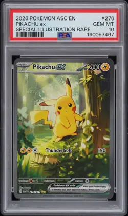 2026 POKEMON ASC EN-ASCENDED HEROES SPECIAL ILLUSTRATION RARE PIKACHU EX PSA 10 - Image 1