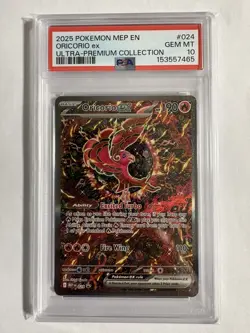 2025 POKEMON MEP EN #024 ORICORIO ex ULTRA-PREMIUM COLLECTION PSA 10 - Image 2