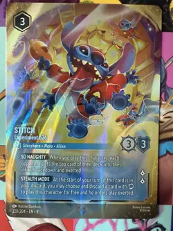 Stitch - Experiment 626 (Enchanted) 220/204 Reign of Jafar DISNEY LORCANA 🪄 - Image 1