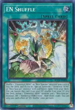 Yugioh - En Shuffle - 1st Edition Secret Rare - Free Holographic Card - Image 1