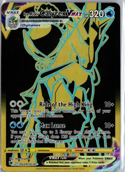 Ice Rider Calyrex VMAX TG30/TG30 Gold Trainer Gallery Pokemon Card Secret LP - Image 1