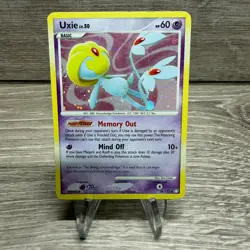 Pokemon Uxie 60HP 18/123 Mysterious Treasures Reverse Holo Rare Card 2007 MP - Image 1