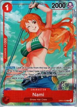 Nami (Alt Art) OP01-016 English Romance Dawn - One Piece Card - NM - Image 1