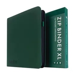 Vault X 12 XL Pocket Zip Binder, 624 Cards, Exo-Tec Material, Large, Green - Image 1