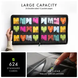 Vault X 12 XL Pocket Zip Binder, 624 Cards, Exo-Tec Material, Large, Green - Image 4