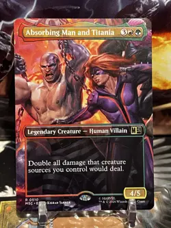 Absorbing Man and Titania (0510) Borderless [Marvel Super Heroes] NF MTG - Image 1