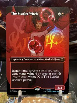 The Scarlet Witch 0368✨FOIL✨ (Borderless) [Marvel Super Heroes] MTG - Image 1