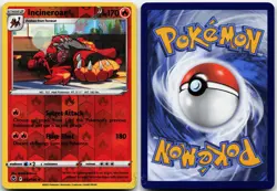 INCINEROAR 032/195 RARE SILVER TEMPEST POKEMON REVERSE HOLO MP - Image 3