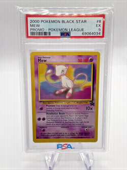 POKEMON BLACK STAR PROMO MEW POKEMON LEAUGE PROMO PSA 5 EXCELLENT - Image 1