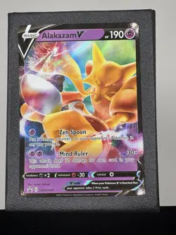 Alakazam V SWSH083 Sword Shield Black Star Promo Full Art Holo Card Pokemon NM - Image 1