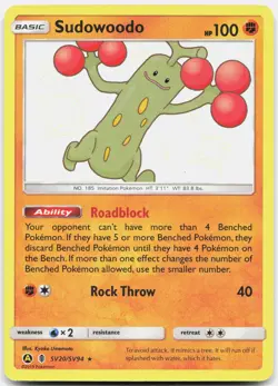 Sudowoodo SV20/SV94 Shiny Rare Hidden Fates Shiny Vault Pokemon Near Mint - Image 1