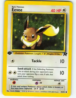 Eevee - 1st Edition - 55/82 Team Rocket - WOTC - Pokemon TCG - 2000 - Image 1