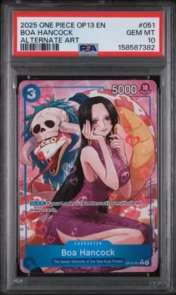 2025 ONE PIECE OP13-CARRYING ON HIS WILL #051 BOA HANCOCK ALTERNATE ART PSA 10 - Image 2