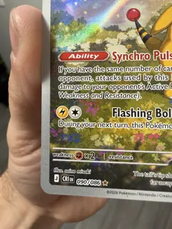 Pokemon TCG Ampharos 090/086 Illustration Rare IR CRI Chaos Rising English NM - Image 4