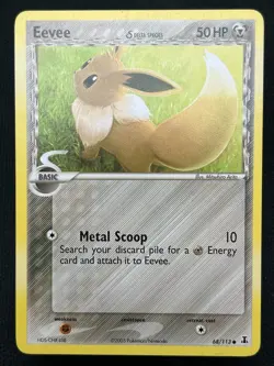 Eevee 68/113 Common EX Delta Species Pokemon Card HP DMG - Image 1