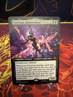 Gwenom Remorseless Non-Foil Borderless Spider-Man Magic the Gathering - Image 1