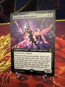 Gwenom Remorseless Non-Foil Borderless Spider-Man Magic the Gathering - Image 3