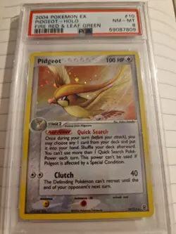 Pokemon EX 2004 Pidgeot HOLO Fire Red & Leaf Green 10/112 PSA 8 - Image 1