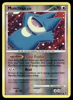 Munchlax (69) Rising Rivals Reverse Holo 69/111 Pokemon TCG - Image 1