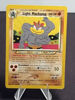 Light Machamp 25/105 Rare Neo Destiny Pokemon Unlimited - Image 1