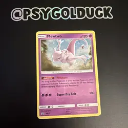 Pokemon TCG Mewtwo Holo Rare SM77 Black Star Promo Sun & Moon B18 - Image 1