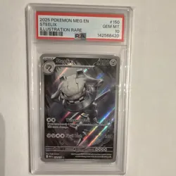 Pokemon PSA 10 Steelix 150/132 Illustration Rare Holo Me01 Mega Evolution EN - Image 1