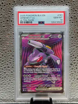 Pokemon TCG | GENESECT ex 161/086 ULTRA RARE Black Bolt | PSA 10 Gem Mint - Image 1