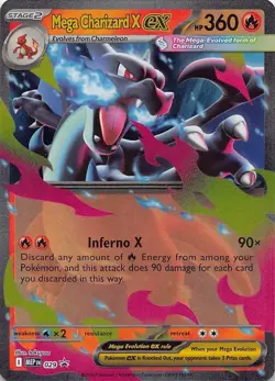 Pokemon TCG - Mega Charizard X EX MEP 029 - Mega Evolution Black Star Promo - NM - Image 1