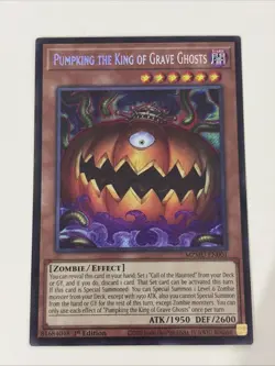 Yugioh Pumpking the King of Grave Ghosts 1st Edition Secret Rare NM Free Holo A - Image 1