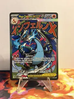 Pokemon TCG Mega Charizard X ex 023 Me: Mega Evolution Promo Holo - Image 1